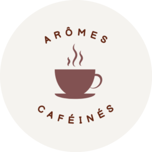 Logo circulaire Arômes Caféinés fond transparent