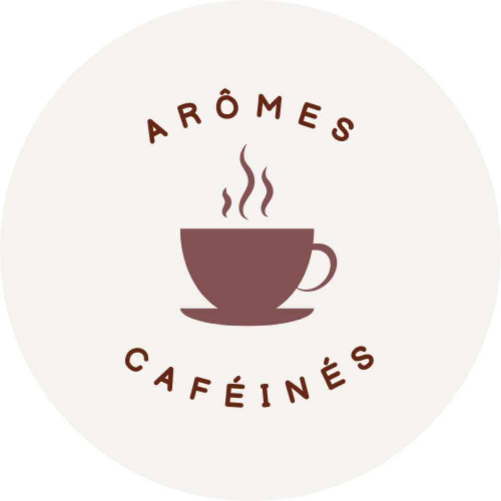 Logo circulaire Arômes Caféinés fond transparent